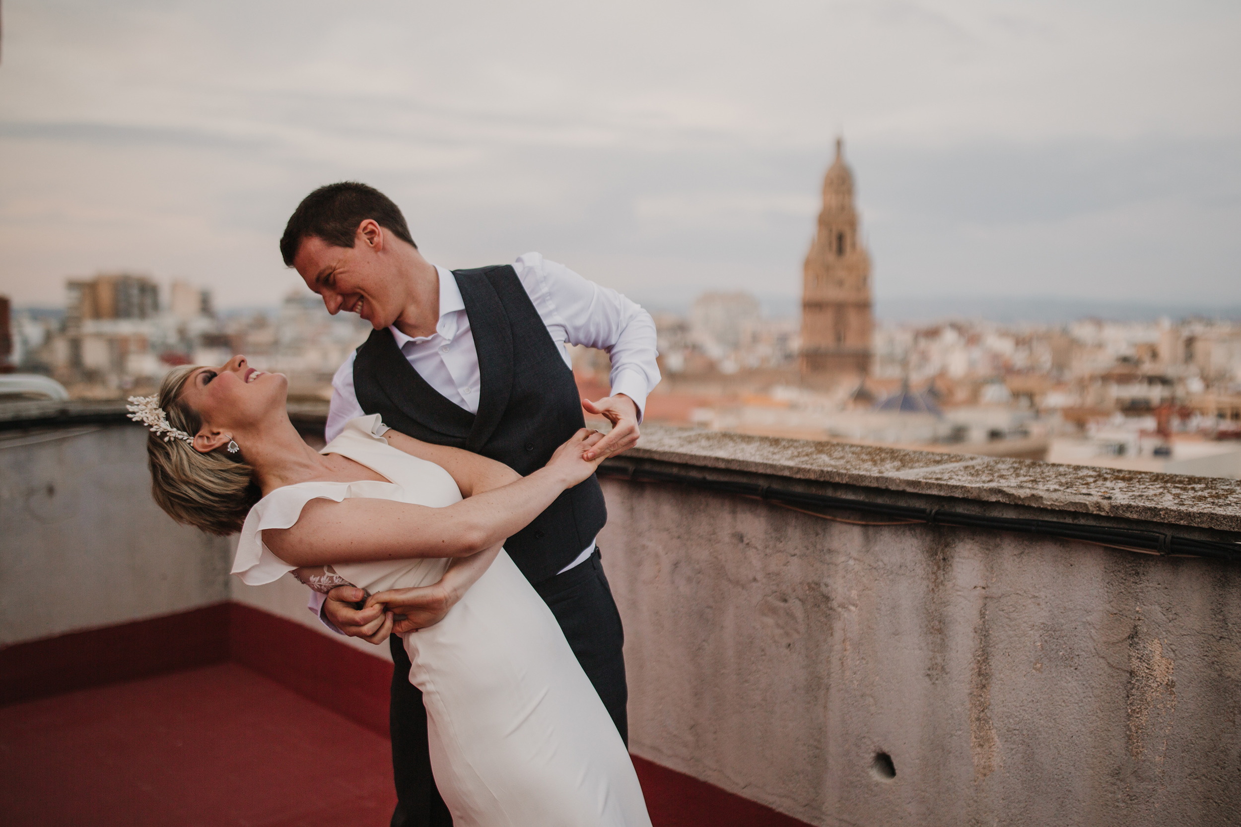 boda altura murcia 2020 estilo wedding postboda romántico ático azotea edificio otaduy fan fan et popui agatha paris catedral