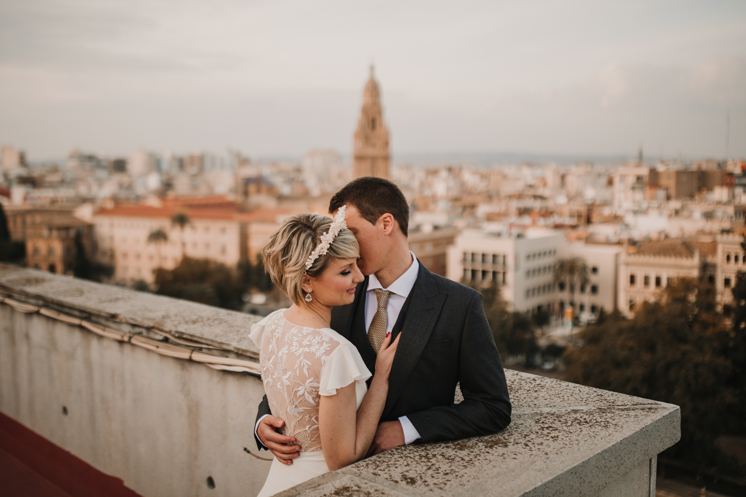 boda altura murcia 2020 estilo wedding postboda romántico ático azotea edificio otaduy fan fan et popui agatha paris catedral