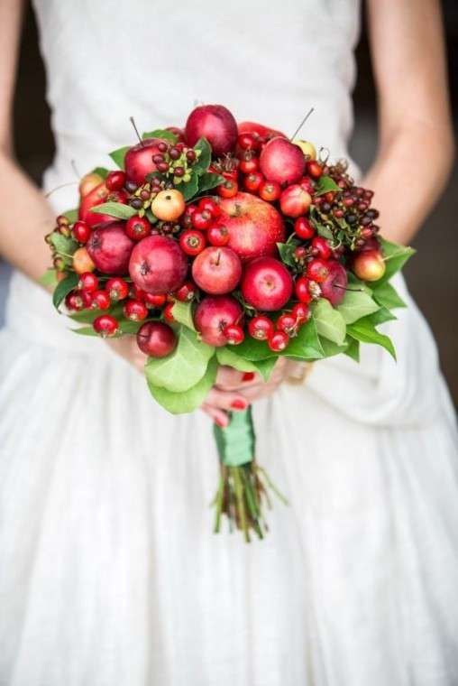 ramo novia boda 2020 tendencias original frutas