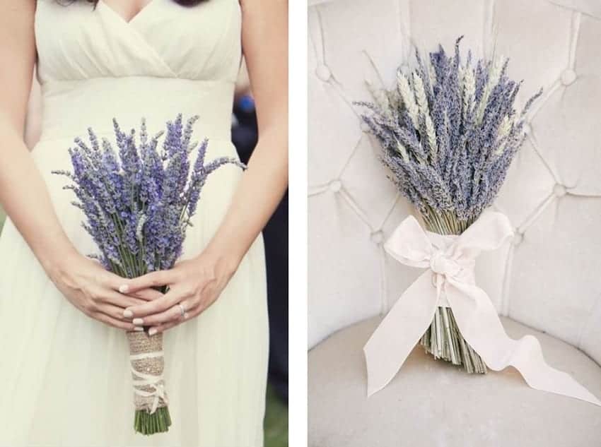 ramo novia boda 2020 tendencias violeta